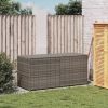 Garden Storage Box Grey PE rattan and powder-coated steel Medium