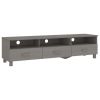 TV Cabinet Light Grey Solid Pinewood, MDF Medium TV Cabinet