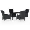Garden Dining Set Dark grey