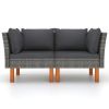Corner Sofa Grey and Anthracite