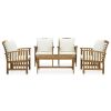 Garden Lounge Set Acacia wood Solid acacia wood Medium Durable