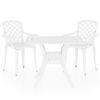 Bistro Set White Cast Aluminum Standard Durable Bistro Set
