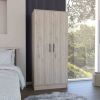 180 Armoire Beery, Bedroom, Light Gray