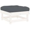 Garden Footstool White
