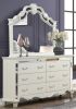 Milan Mirror Framed Dresser made with Wood in White