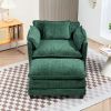 55.32*39.76" Oversized Sofa Indoor,Portable ottoman,Boucle Single Sofa Bed with Wider seat,Double deep cushion,Strong wrapping of thick armrests for L