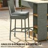 5-piece outdoor bar counter, outdoor tables and chairs, gray