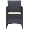 Garden Chair 4 pcs Anthracite 20.87 x 19.29 x 33.46 in
