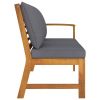 Garden Bench Dark grey Solid acacia wood 45.1 in Durable
