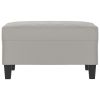 Footstool Light grey 100% polyester microfiber fabric, plywood
