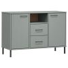 Sideboard Grey Solid pine wood, metal Medium Sideboard