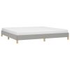 Bed Frame Light grey 100% polyester, plywood, engineered wood King