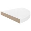 Corner Shelf High gloss white Honeycomb MDF, metal