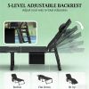 Folding recliner, sun chair, outdoor chair, courtyard chair 2-piece set