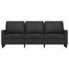 3-seater Sofa Black Polyester, Metal, Textilene 3-seater