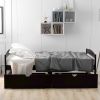 Twin size platform bed, with two drawers,