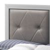 Transitional Queen Bed In Elegant Silver Champagne