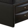 Sleek Contemporary Black King Storage Bed