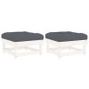 Garden Footstool White