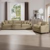 Mid-Century Modern Sectional Set of Two, One 3-Seater Sectional and One Single-Seater Sectional with 2 Arm Pillows and 4 Throw Pillows