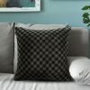 SOGA 30cm Urban Light Luxury Dark Green Checkered Lumbar Throw Pillow