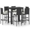 Garden Bar Set Black, Cream White