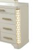 8-Drawer Dresser with side LED lightning made with Wood in Beige