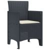 Garden Chair 4 pcs Anthracite 20.87 x 19.29 x 33.46 in
