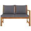 Garden Bench Dark grey Solid acacia wood 45.1 in Durable