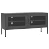 TV Cabinet Anthracite Steel Adjustable Feet TV Cabinet