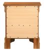 Elegant Oak Nightstand With 2 Drawers
