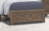 Simple Look Rustic Brown Finish 1pc Twin Size Bed Panel Headboard Footboard Formal Bedroom Furniture