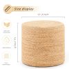 Handmade Woven Foot Stool Natural Water Hyacinth Ottoman for Home Decor & Seating