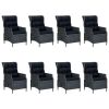 Outdoor Dining Set Dark grey and black