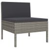 Garden Chair Set of 3 Grey