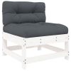 Middle Sofa White Solid pine wood, Oxford fabric, PP cotton Medium