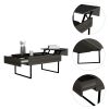 Beyond Lift Top Coffee; Two Legs; One Drawer -Espresso / Onyx