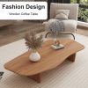 47.2" irregular Solid wood coffee table