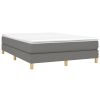 Bed Frame Dark Grey Polyester Queen Rectangular Modern