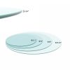 24" Inch Round Tempered Glass Table Top Clear Glass 1/4" Inch Thick Round Polished Edge