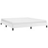 Bed Frame White Faux leather, plywood, engineered wood King