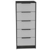 White 5-Drawer Rectangle Dresser
