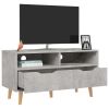 TV Cabinet Concrete Grey Engineered Wood Medium TV Cabinet