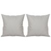 Throw Pillow Light Gray Microfiber Fabric (100% polyester)