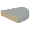 Corner Shelf Grey Honeycomb MDF, Metal Medium Wall mounted