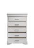 Modern 5 Drawers Chest made with Wood in White