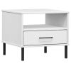 Bedside Table White Solid Pine Wood