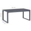Coffee Table Silver Powder-coated aluminum and glass Medium
