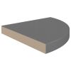 Corner Shelf High gloss grey Honeycomb MDF, metal