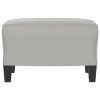 Footstool Light gray Microfiber fabric Compact Durable